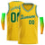 Custom Yellow Kelly Green-White Round Neck Rib-Knit Basketball Jersey