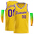 Custom Yellow White-Purple Round Neck Rib-Knit Basketball Jersey