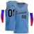 Custom Royal White-Black Round Neck Rib-Knit Basketball Jersey