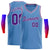 Custom Royal White-Purple Round Neck Rib-Knit Basketball Jersey