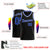 Custom Black Royal-1-White Round Neck Rib-Knit Basketball Jersey