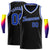 Custom Black Royal-1-White Round Neck Rib-Knit Basketball Jersey