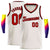 Custom Cream Red-Black Round Neck Rib-Knit Basketball Jersey