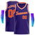 Custom Purple Orange-White Round Neck Rib-Knit Basketball Jersey