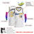 Custom White Yellow-Royal-1 Round Neck Rib-Knit Basketball Jersey