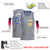 Custom Gray Royal-1 White Round Neck Rib-Knit Basketball Jersey