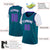 Custom Aqua Purple-White Graffiti Pattern Tops Mesh Basketball Jersey