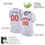 Custom White Orange-Blue Classic Tops Basketball Jersey