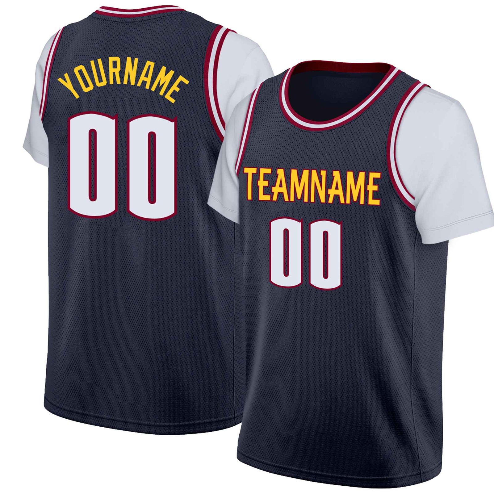 Custom Black White-Red Classic Tops Basketball Jersey