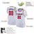 Custom White Red Classic Tops Basketball Jersey