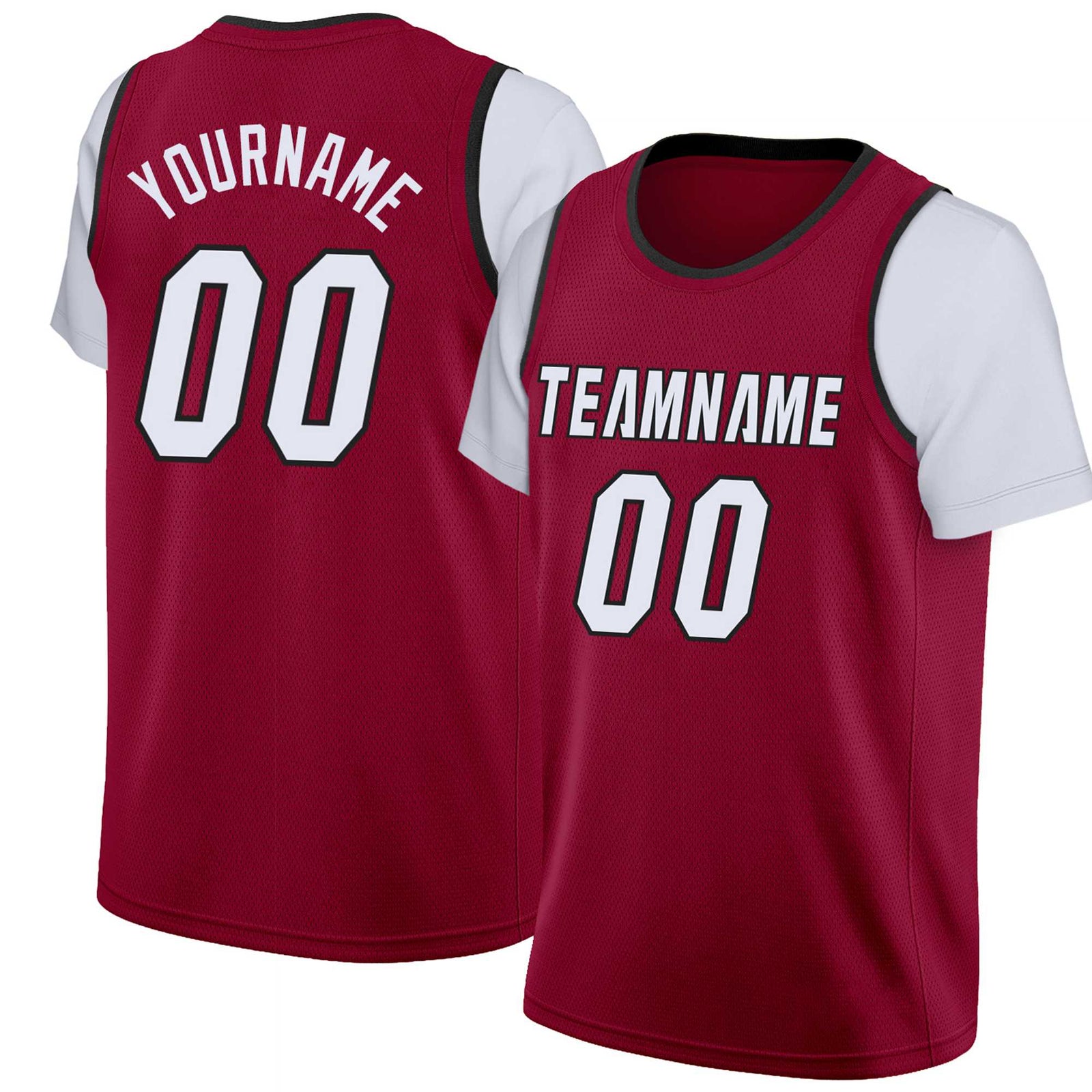 Custom Red White Classic Tops Basketball Jersey