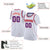 Custom White Purple Classic Tops Basketball Jersey