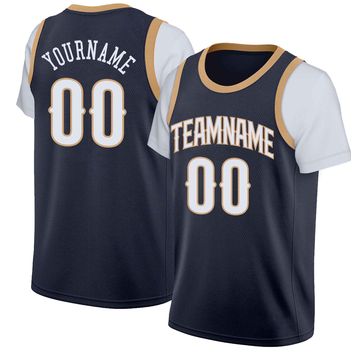 Custom Navy White Classic Tops Basketball Jersey