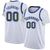 Custom White Blue Gold-2 Classic Tops Basketball Jersey