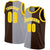 Custom Brown Yellow-White Split Fashion Tops Basketball Jersey