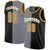 Custom Black Gold-1 White Split Fashion Tops Basketball Jersey