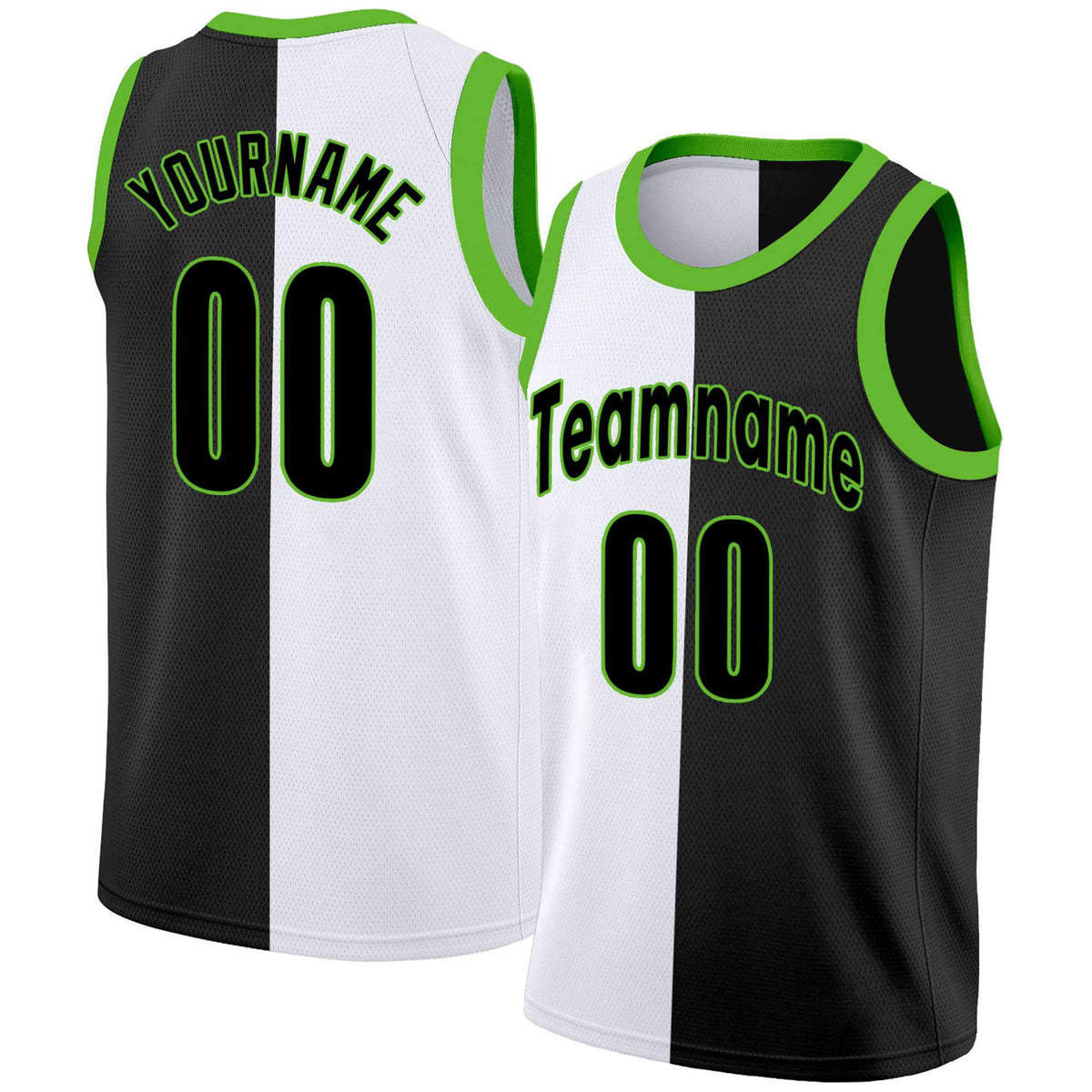 Custom Black Black-Royal Split Fashion Tops Basketball Jersey