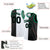 Custom Black Black-Green Split Fashion Tops Basketball Jersey