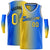 Custom Yellow Blue Gradient Fashion Tops Basketball Jersey