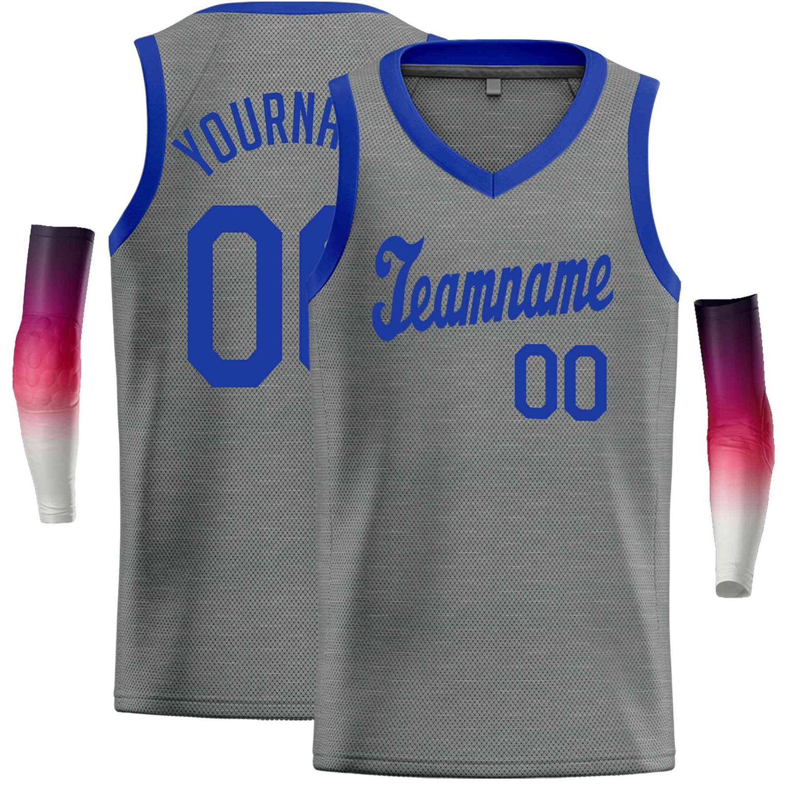 Custom Dark Gray Royal-1 Classic Tops Basketball Jersey