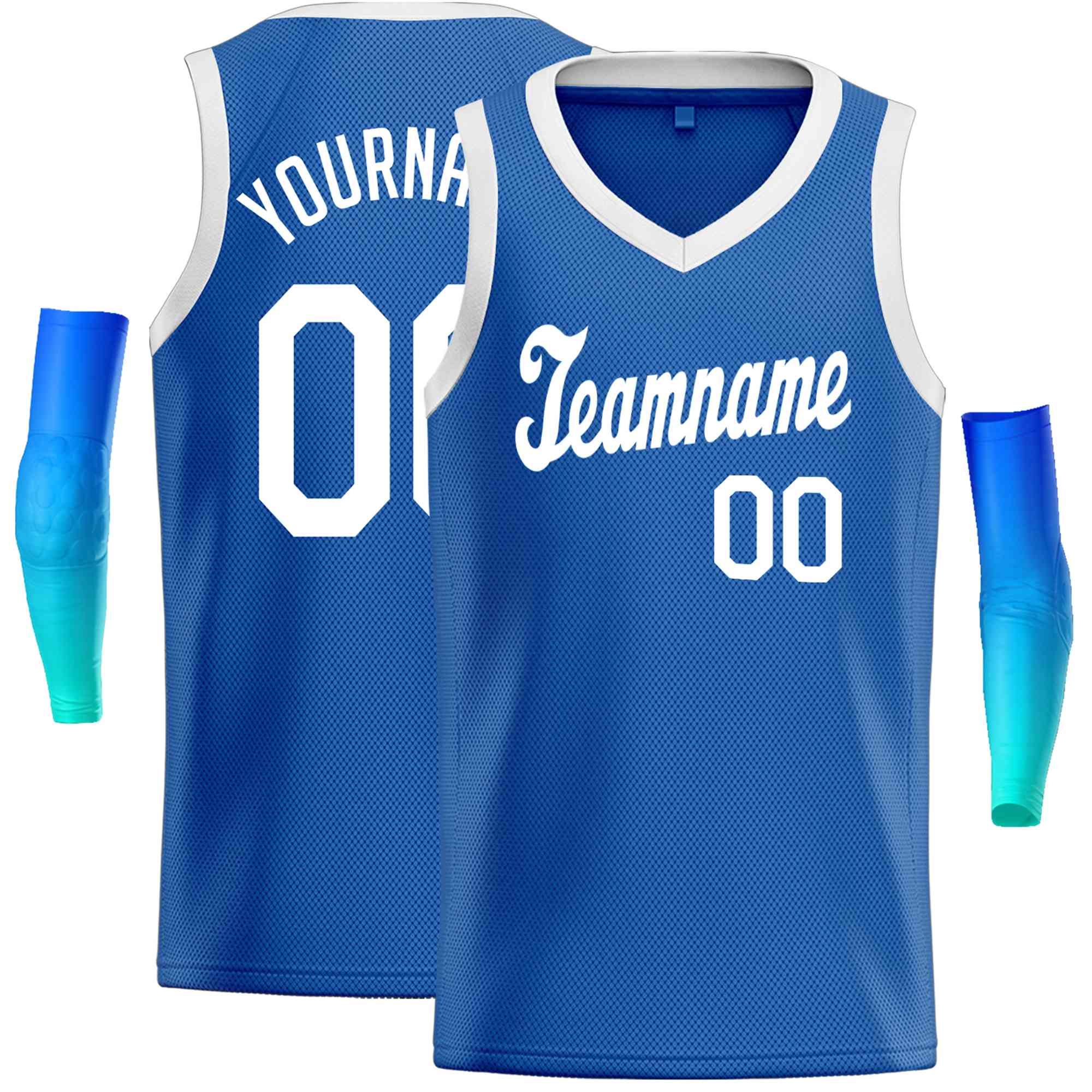 Custom Blue White Classic Tops Basketball Jersey