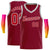 Custom Maroon Red-White Classic Tops Basketball Jersey