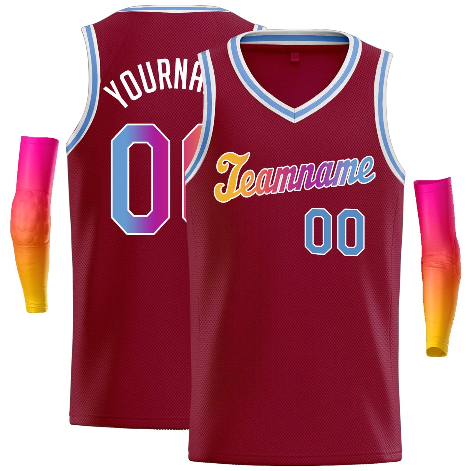 Custom Maroon Royal-White Classic Tops Basketball Jersey