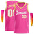 Custom Pink White-Yellow Classic Tops Basketball Jersey