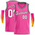 Custom Pink White-Black Classic Tops Basketball Jersey