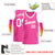 Custom Pink White Classic Tops Basketball Jersey