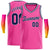 Custom Pink Navy-White Classic Tops Basketball Jersey