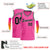 Custom Pink Black-White Classic Tops Basketball Jersey