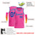 Custom Pink Blue-White Classic Tops Basketball Jersey