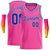 Custom Pink Blue-White Classic Tops Basketball Jersey