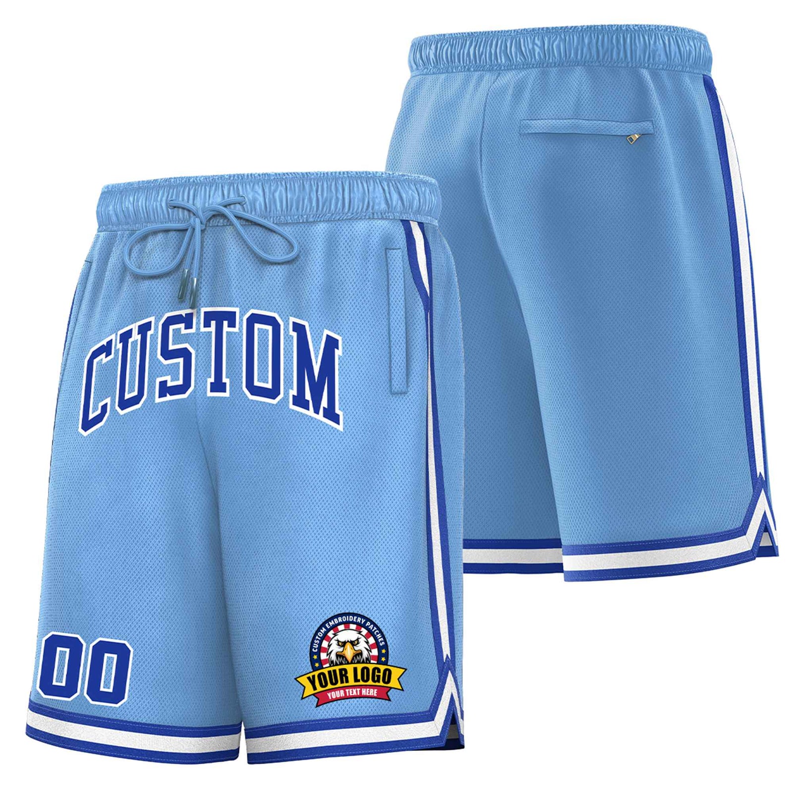 Custom Royal Blue-White Sport Basketball Shorts