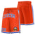 Custom Orange Blue-White Sport Basketball Shorts