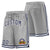 Custom Gray Navy-White Sport Basketball Shorts