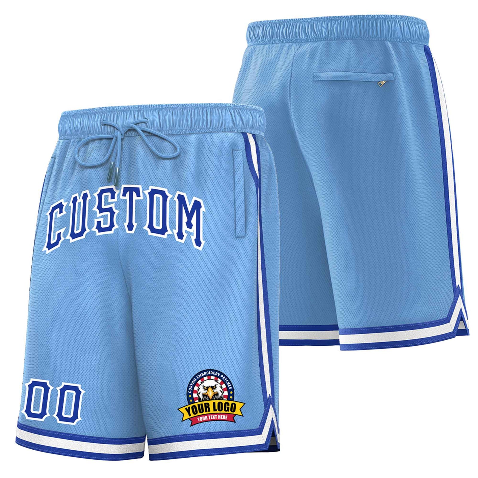 Custom Royal Blue-White Sport Basketball Shorts