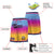 Custom Light Blue Pink-Yellow Gradient Fashion Authentic Basketball Shorts