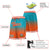 Custom Aqua Orange Gradient Fashion Authentic Basketball Shorts