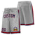 Custom Gray Red-Navy Sport Basketball Shorts