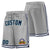 Custom Gray Navy-White Sport Basketball Shorts