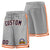 Custom Gray Orange-White Sport Basketball Shorts