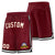 Custom Maroon Black-White Sport Basketball Shorts