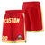 Custom Red Gold02-White Sport Basketball Shorts