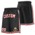 Custom Black Red-White Sport Basketball Shorts