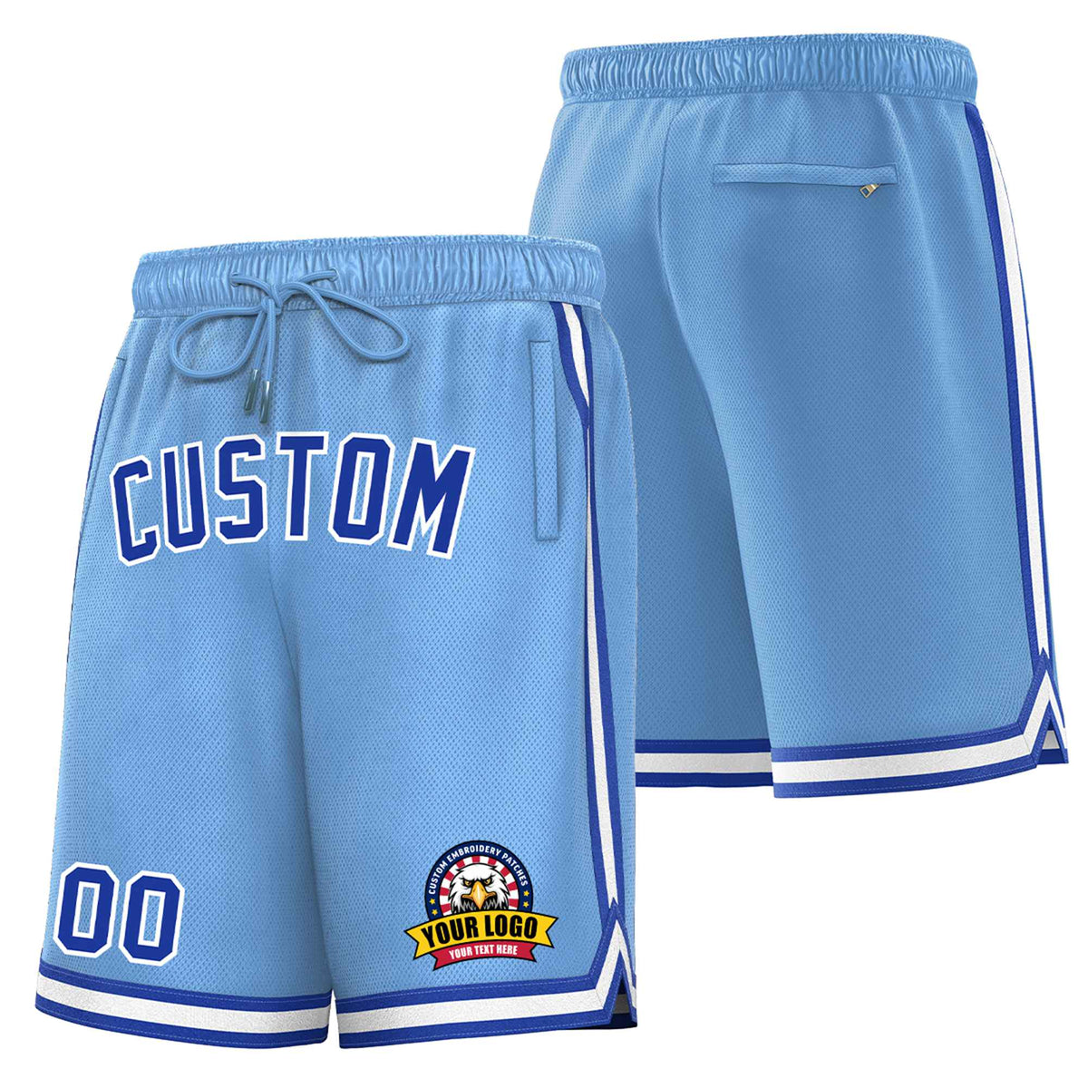 Custom Royal Blue-White Sport Basketball Shorts