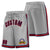 Custom Gray Navy-Red Sport Basketball Shorts