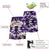 Custom Purple White Purple Camo Basketball Shorts