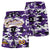 Custom Purple White Purple Camo Basketball Shorts